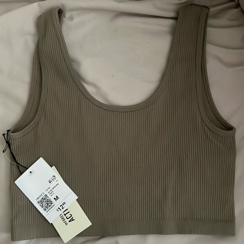 Forever 21 Active Sport Bra Taupe